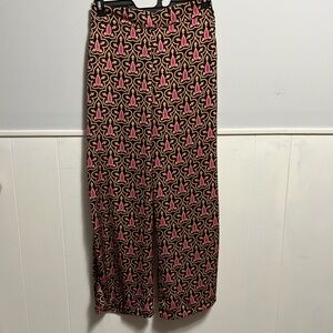 Rose + Olive wide leg silky Pants size medium